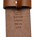 Gucci Interlocking 105 42 Brown Leather Belt — view 6