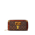 Louis Vuitton Monogram Transformed Trunk Time Zippy Wallet Brown Leather