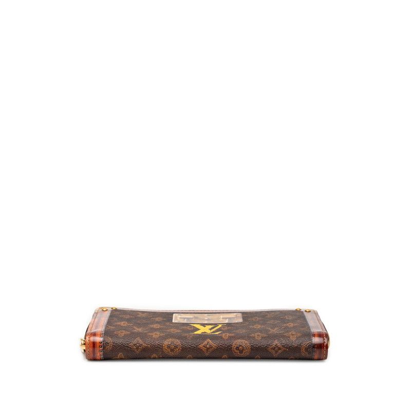 Louis Vuitton Monogram Transformed Trunk Time Zippy Wallet Brown Leather — view 3