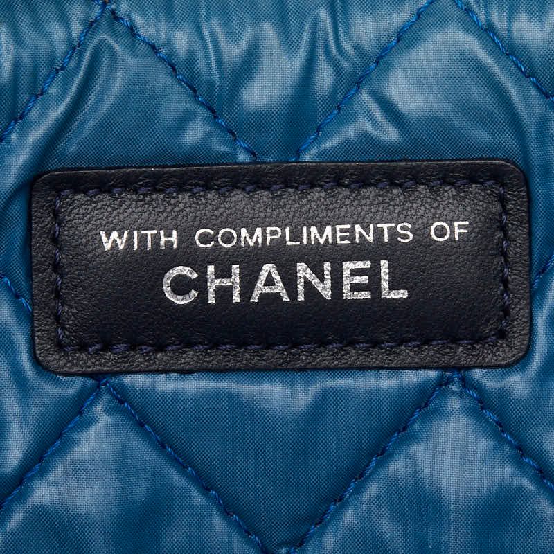 Chanel CC Logo Christmas Limited Clutch Pouch Multicolor Canvas Lambskin — view 8