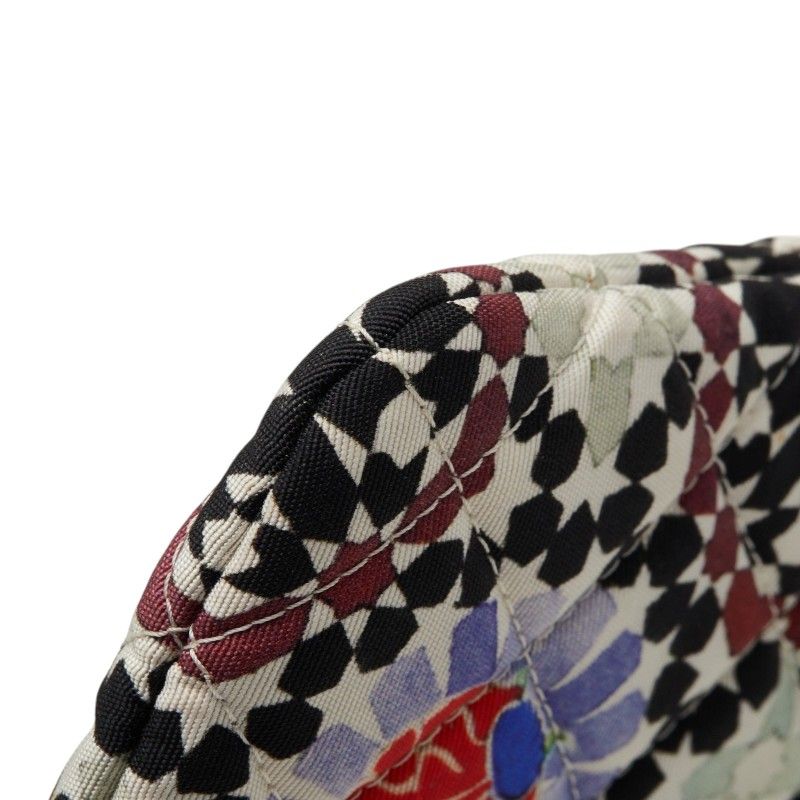 Chanel CC Logo Christmas Limited Clutch Pouch Multicolor Canvas Lambskin — view 5