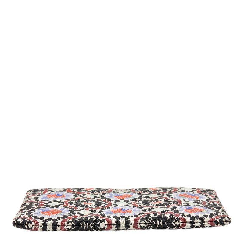 Chanel CC Logo Christmas Limited Clutch Pouch Multicolor Canvas Lambskin — view 3