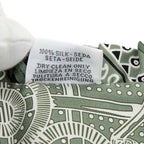 Hermes Twill Ruffle Eperon D'or Bandana Apron Scarf Green White Black Silk — view 6