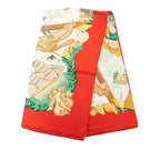 Hermes Balade Oceane Sea Walk Scarf Red White Multi Color Silk — view 2