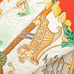 Hermes Balade Oceane Sea Walk Scarf Red White Multi Color Silk — view 5