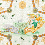 Hermes Balade Oceane Sea Walk Scarf Red White Multi Color Silk — view 3