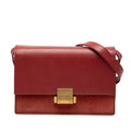 Saint Laurent Belle Chasse Crossbody Shoulder Bag Red Leather Suede