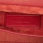 Saint Laurent Belle Chasse Crossbody Shoulder Bag Red Leather Suede — view 7
