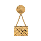 Chanel CC Logo Quilted Bag Motif Brooch Gold Plated — view 2
