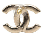 Chanel CC Logo Stud Earrings Gold Plated Rhinestone — view 3
