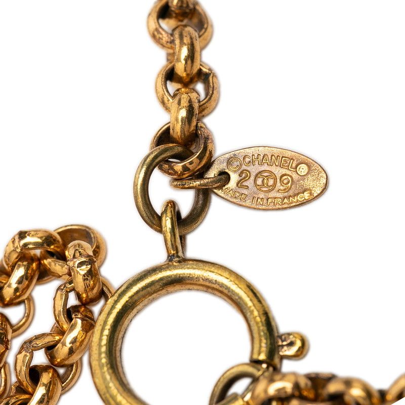 Chanel Vintage CC Logo Rogue Chain Necklace Gold Plated — view 5