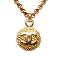 Chanel Vintage CC Logo Rogue Chain Necklace Gold Plated