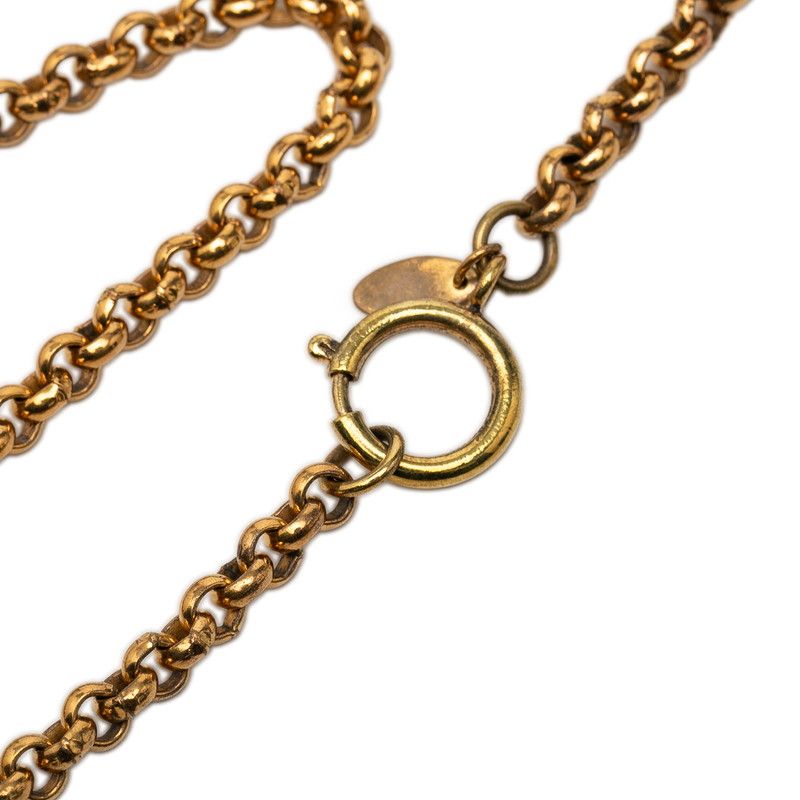 Chanel Vintage CC Logo Rogue Chain Necklace Gold Plated — view 4