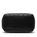 Chanel Quilted CC Logo Boss Sling Bag Chain 2-Way Black Lambskin — view 3