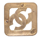 Chanel Vintage CC Logo Diamond Brooch Gold Plated — view 2