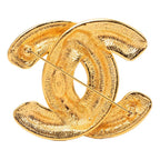 Chanel Quilted CC Logo Brooch Gold Plated — view 2