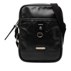 Saint Laurent Logo Shoulder Bag Cross Crossbody Black Leather