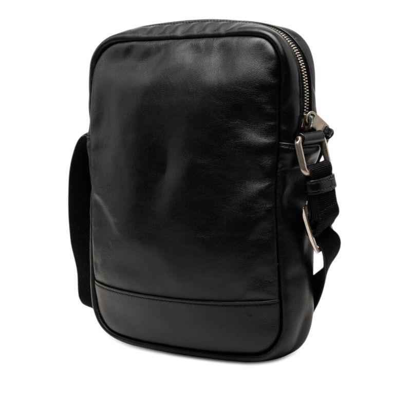 Saint Laurent Logo Shoulder Bag Cross Crossbody Black Leather — view 2