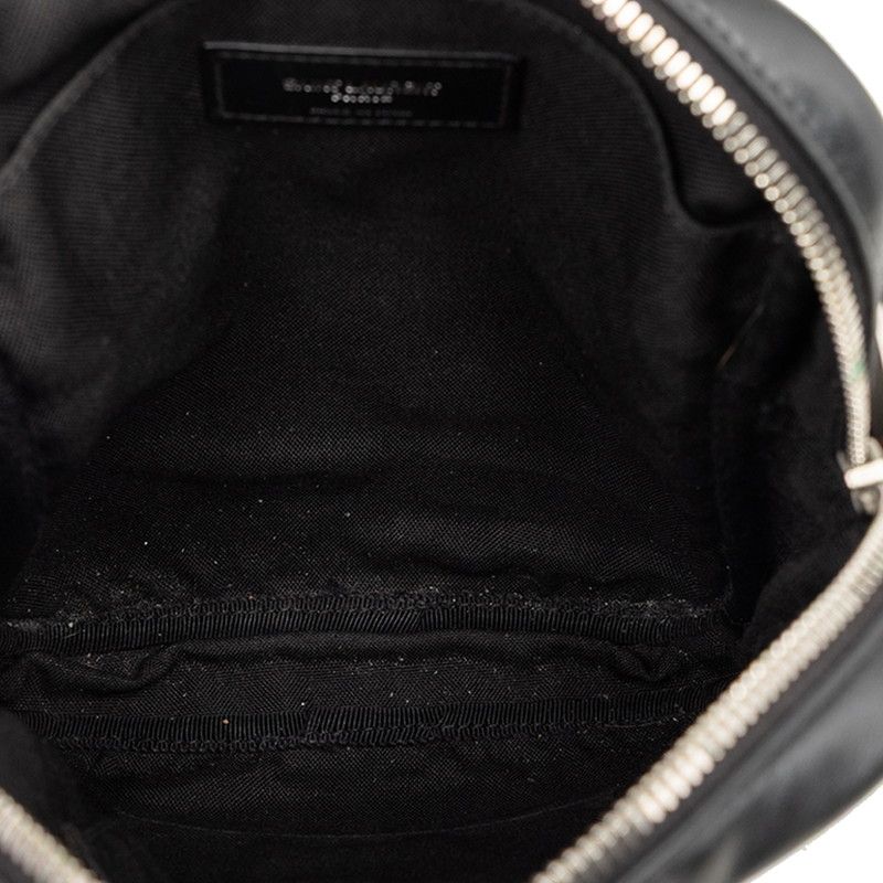 Saint Laurent Logo Shoulder Bag Cross Crossbody Black Leather — view 4