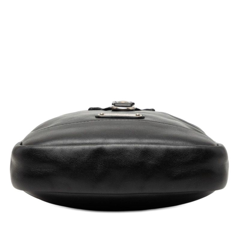 Saint Laurent Logo Shoulder Bag Cross Crossbody Black Leather — view 3