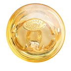 Chanel CC Logo Earrings Gold Clear Resin Plated — view 3