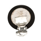 Chanel CC Logo Earrings Silver Black Metal Rhinestone — view 3