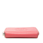 Chanel CC Logo Coin Purse Pink Caviar Leather — view 3
