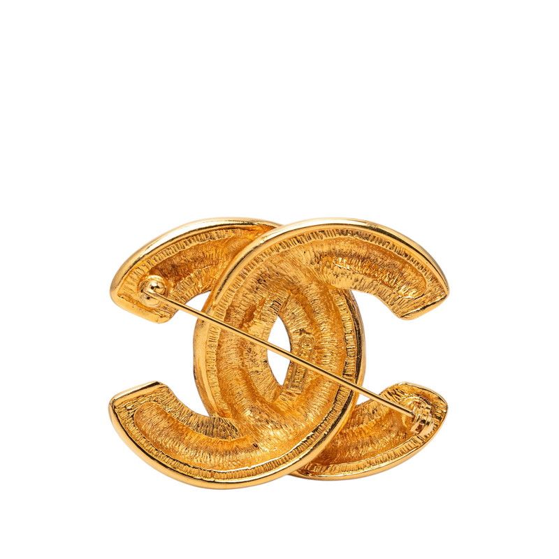 Chanel Quilted CC Logo Brooch Gold Plated — view 2