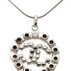 Chanel CC Logo Necklace Silver Metal Rhinestone — view 3