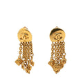 Chanel Vintage CC Logo Swing Earrings Gold Plated