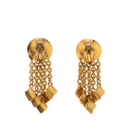 Chanel Vintage CC Logo Swing Earrings Gold Plated — view 2