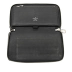Louis Vuitton Damier Graphite Zippy Organizer Zip Around Wallet Black Leather — view 4