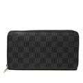 Louis Vuitton Damier Graphite Zippy Organizer Zip Around Wallet Black Leather