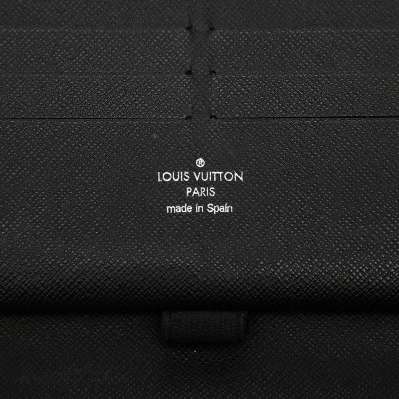Louis Vuitton Damier Graphite Zippy Organizer Zip Around Wallet Black Leather — view 5