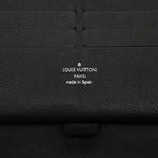 Louis Vuitton Damier Graphite Zippy Organizer Zip Around Wallet Black Leather — view 5
