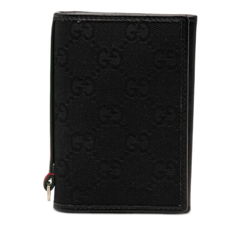 Gucci GG Canvas Card Case Business Holder Black