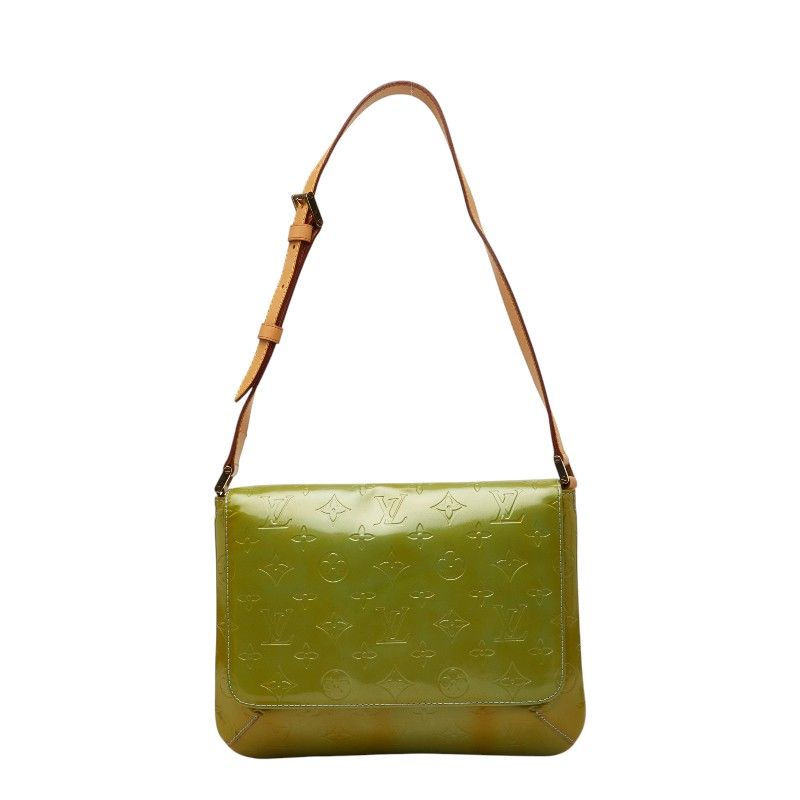 Louis Vuitton Monogram Vernis Thompson Street Shoulder Bag Green Baby Blue