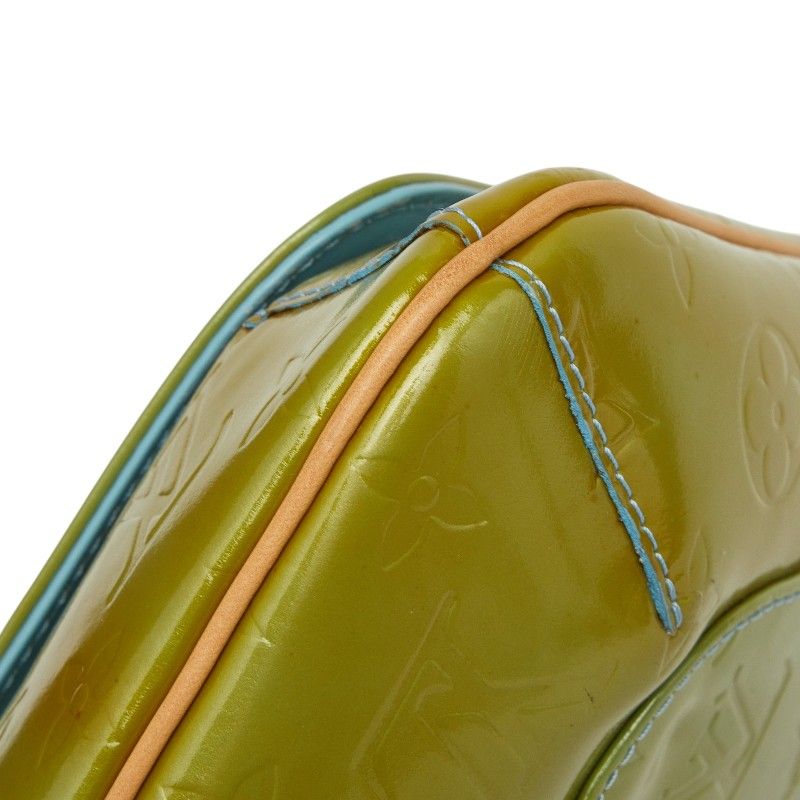 Louis Vuitton Monogram Vernis Thompson Street Shoulder Bag Green Baby Blue — view 5