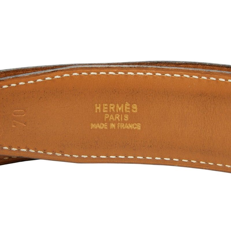 Hermes Constance Belt Reversible 70 Black Beige Box Calf — view 5