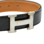 Hermes Constance Belt Reversible 70 Black Beige Box Calf — view 4