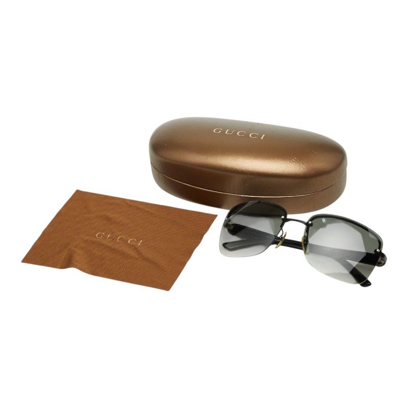 Gucci Interlocking Rimless Sunglasses S Black Acetate Metal 1- Eyewear — view 7