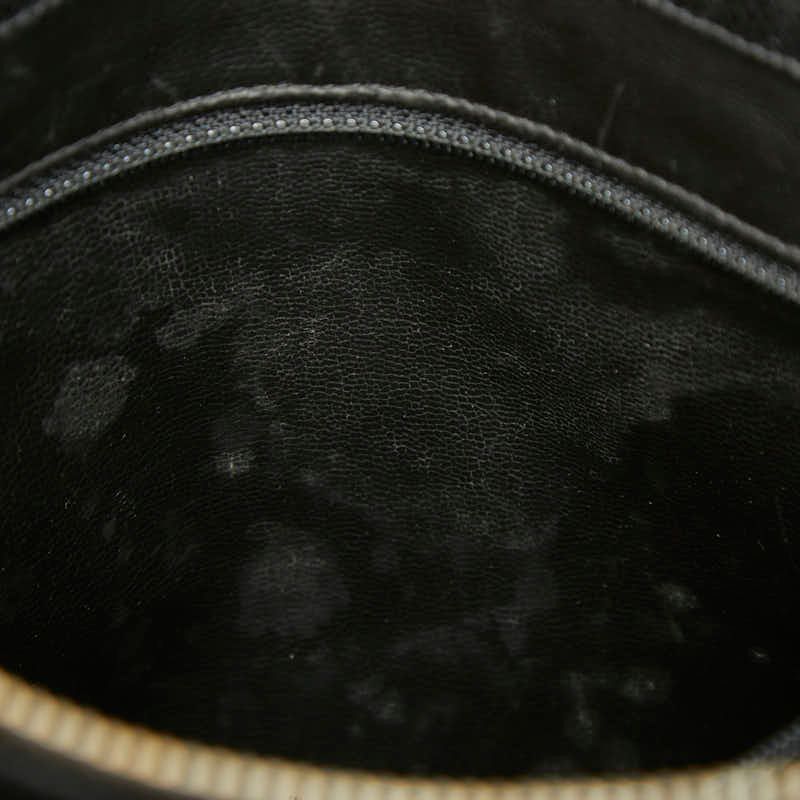 Chanel CC Logo Chain Tote Shoulder Bag Black Caviar Leather — view 9