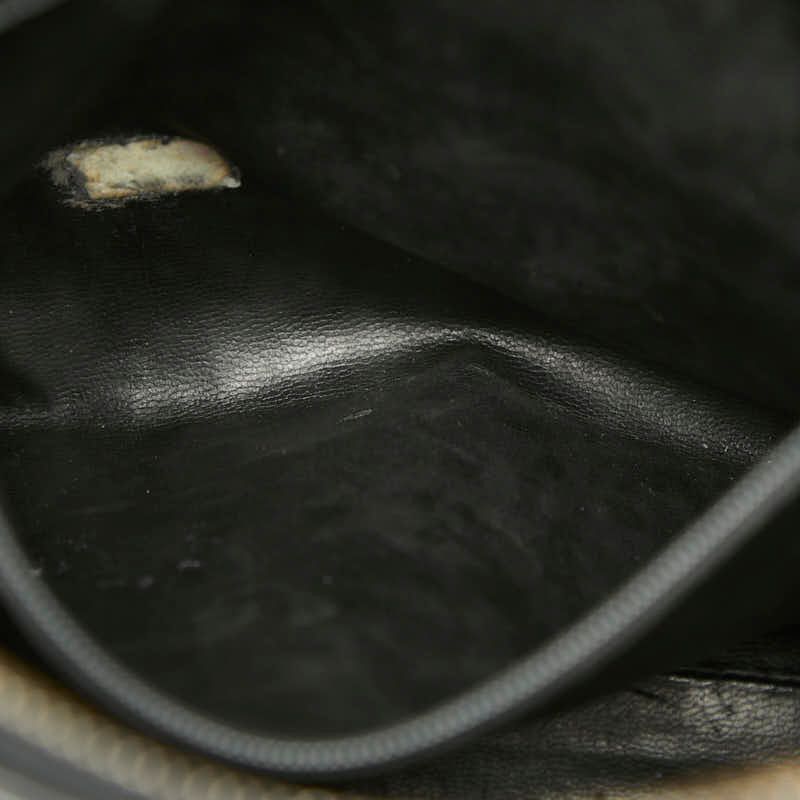 Chanel CC Logo Chain Tote Shoulder Bag Black Caviar Leather — view 8