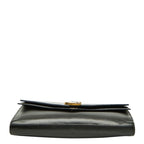 Saint Laurent YSL Logo Crossbody Chain Wallet Shoulder Bag Black Leather — view 3