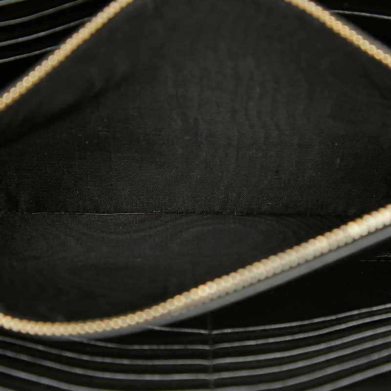 Saint Laurent YSL Logo Crossbody Chain Wallet Shoulder Bag Black Leather — view 6
