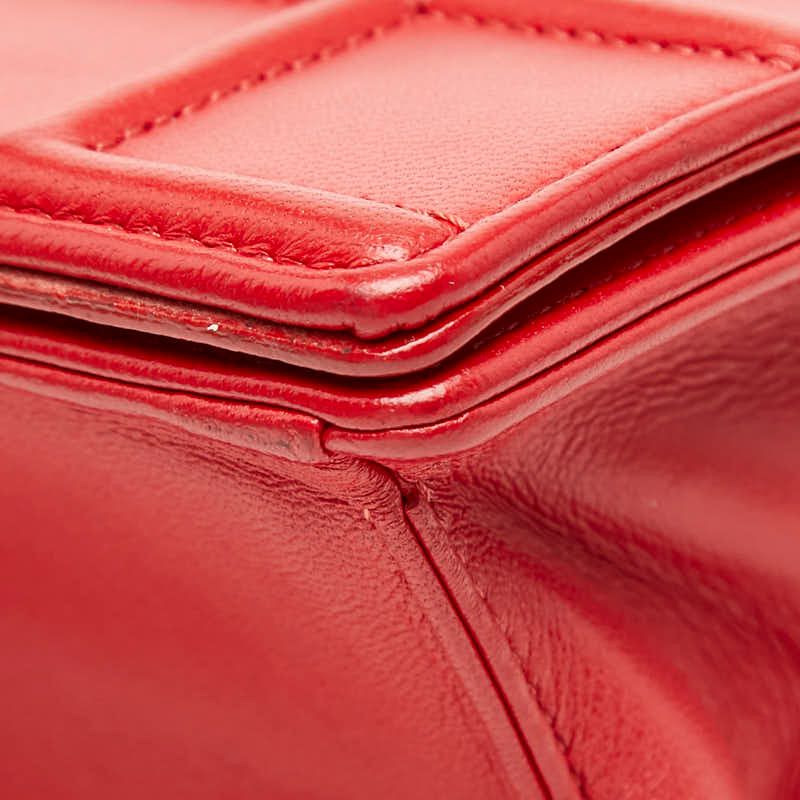 Diorama Chain Shoulder Bag Red Leather — view 4
