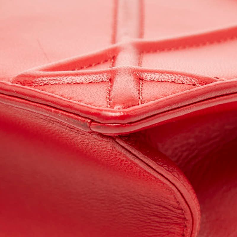 Diorama Chain Shoulder Bag Red Leather — view 6