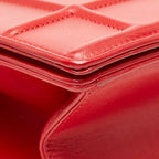 Diorama Chain Shoulder Bag Red Leather — view 5