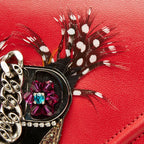 Diorama Chain Shoulder Bag Red Leather — view 9