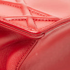 Diorama Chain Shoulder Bag Red Leather — view 7
